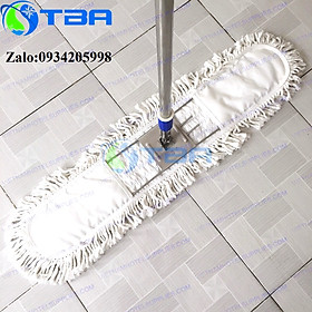 Mua Combo cây lau bụi công nghiệp bản 90cm sợi cotton màu trắng cao cấp thấm hút bụi khô và ướt