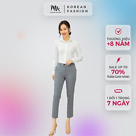 Quần Tây Nữ Công Sở NK Fashion Ống Đứng Cạp Cao, Chất Liệu Nhập Hàn Siêu Mềm Mịn, Chống Nhăn Xù NKQU2101005