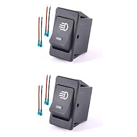 2x Universal Car Truck Fog Light Switch Rocker with Red and Blue LED 12V 35A