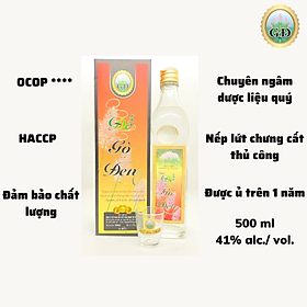 Rượu nếp lứt Đế Gò Đen truyền thống 41% 500ml nấu thủ công- kèm hộp và ly [HACCP- OCOP 4 sao]