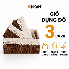 Mua Giỏ Mây Đựng Đồ  Giỏ Đựng Đồ Ăn Vặt ANKAN  Phù Hợp Các Phòng Spa  Khách Sạn Và Trang Trí Trong Nhà