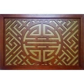 Tấm chống ám khói khung gỗ sồi chữ Phúc Thọ (sản phẩm có nhiều kích thước) - BH79