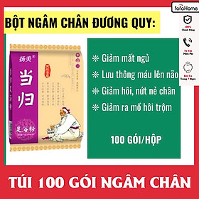 Túi 100 Gói Ngâm Chân Thảo Dược Gừng, Đương Quy, Nghệ Tay, Ngải Cứu Giúp Lưu Thông Máu, Giảm Đau Mỏi Còn Rất Nhiều Tác Dụng Tốt Cho Sức Khoẻ