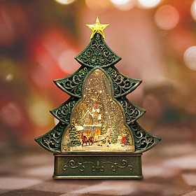 Portable Christmas Tree Music Box Rotating Toy for Holiday Office Decor Birthday Gift