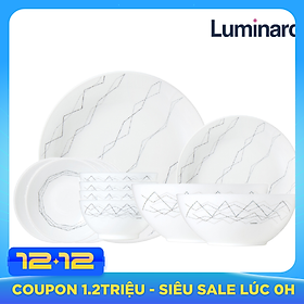 Bộ bàn ăn thuỷ tinh Luminarc Diwali Marble 11 món