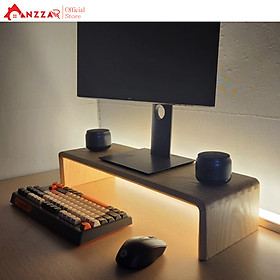 Mua Kệ Màn Hình Máy Tính Monitor Sơn Phủ Bóng Kệ Gỗ Kê Màn Hình Uốn Cong Độc Đáo Sang Trọng Anzzar-06