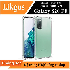 Ốp lưng chống sốc trong suốt cho Samsung Galaxy S20 FE hiệu Likgus Crashproof giúp chống chịu mọi va đập - hàng nhập khẩu