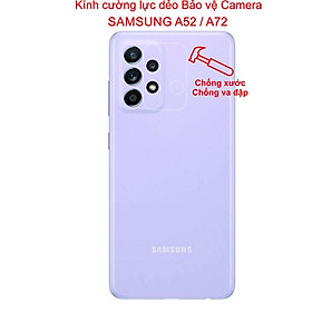 Cường lực dẻo Bảo vệ dành cho Camera SAMSUNG A52 / A72 Bảo vệ camera tránh qua đập, tránh trầy xước