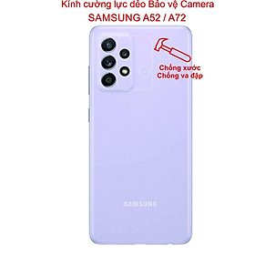 Kính Cường lực dẻo Bảo vệ dành cho Camera SAMSUNG A52 / A72 Bảo vệ camera tránh qua đập, tránh trầy xước