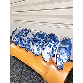 Mua Bộ : 6 chén Nón Cảnh Đức và gác chén tre