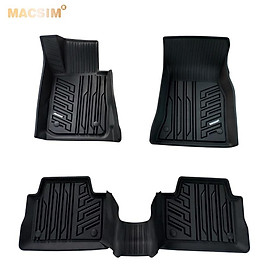 Thảm lót sàn xe ô tô BMW New 3 series 2019- nhãn hiệu Macsim chất liệu nhựa TPE đúc khuôn cao cấp - màu đen