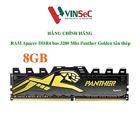 RAM Apacer DDR4 8GB bus 3200 Mhz Panther Golden tản thép - Hàng chính hãng