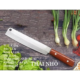 Dao thái thịt bò siêu sắc-Thái bé - không rỉ- chuôi gỗ hương