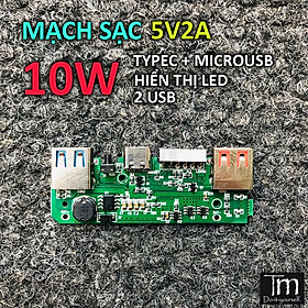 Mua Mạch Sạc Dự Phòng 5V2A 10W Hiển Thị LED