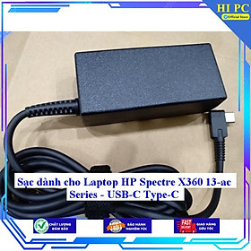 Sạc dành cho Laptop HP Spectre X360 13-ac Series - USB-C Type-C - Kèm Dây nguồn - Hàng Nhập Khẩu