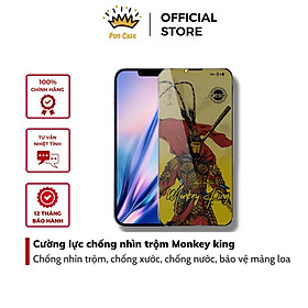 Kính cường lực ip chống nhìn trộm Monkey King cao cấp Full Viền 6/6s/7/7plus/8/8plus/plus/x/xr/xs/11/12/13/pro/max