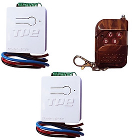 Bộ 2 công tắc điều khiển từ xa TPE RC5H - 220V, 800W + 1 remote RM04 - 315Mhz, sx tại Việt Nam