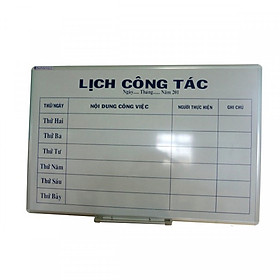 Bảng Lịch Công Tác viết lông Bavico BLCT Trắng