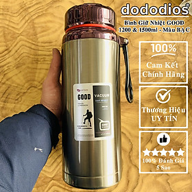 Mua Bình Giữ Nhiệt GOOD Inox 304 Đựng Nước 1200ml Và 1500ml Cao Cấp – Chọn Màu – Bình Nước Giữ Nhiệt Tặng Kèm Bộ Lọc Trà Chính Hãng Dododios