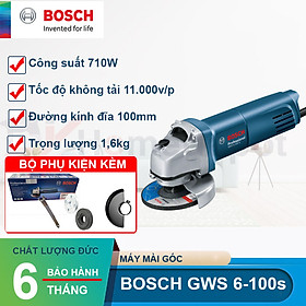 Hình ảnh  Máy Mài Góc Bosch GWS 6-100S (Công tắc đuôi)