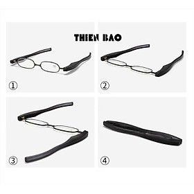 Kính lão thị viễn thị, kính đọc sách xoay 360 độ tròng Nhật siêu gọn bỏ túi Nam nữ KV1X HÀNG ĐẸP cứng cáp loại I