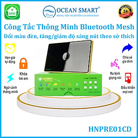 Công Tắc Cảm Ứng Thông Minh Hunonic Premium, Công Tắc Điều Khiển Từ Xa Qua Điện Thoại Viền Vàng - HNPRECD