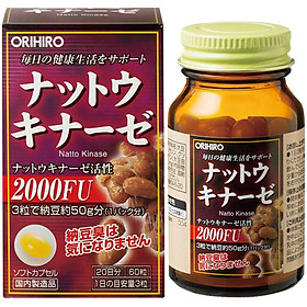 Thực phẩm bảo vệ sức khỏe Hỗ trợ Phòng ngừa Tai biến, Đột quỵ Orihiro Nattokinase Nhật Bản 60 viên