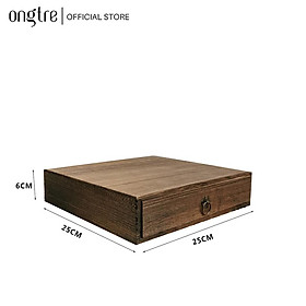 Mua Hộp đựng trang sức ONGTRE hình vuông  hình chữ nhật mini bằng gỗ tiện ích  sang trọng