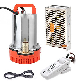 Mua Máy bơm chìm lưu lượng lớn inox 12V 130W 3000L kèm nguồn phao tự động
