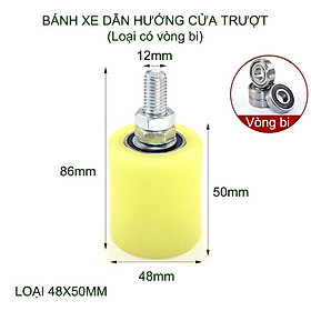 Mua 01 Bánh xe dẫn hướng cửa cổng trượt  loại có vòng bi  nhiều kích cỡ cho khách lựa chọn