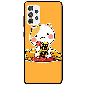 Ốp lưng dành cho Samsung A32 mẫu Mèo Và Thỏi Vàng