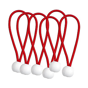 Premium Ball Bungee Cords 6 Pack Tarp & Canopy Shock Cord UV Resistance Tie Downs 4''/5''/6''/8''/9''