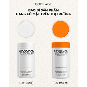 Codeage Liposomal Vitamin C Hộp 180 Viên - Viên uống tăng đề kháng - Nhập Khẩu Chính Ngạch Có Tem Phụ Tiếng Việt, Tem Chống Hàng Giả
