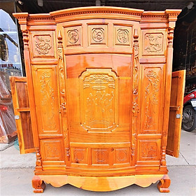 Mua Tủ Thờ Gỗ Tràm Bông Vàng Cao 1m50