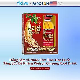 Hồng Sâm và Nhân Sâm Tươi Hàn Quốc Tăng Sức Đề Kháng Welson Ginseng Root