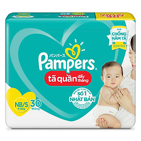 Tã Quần Pampers Đầy Tháng Mới Gói Trung NB/S30 (30 Miếng)