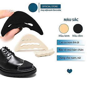 COMBO 2 CẶP Lót mũi giày cao gót cao su non đệm êm ngón chân MÀU ĐEN VÀ MÀU KEM