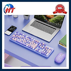 Mua Bộ bàn phím chuột không dây EF128 kết nối bằng chip USB 2.4GHz với nhiều màu sắc bắt mắt. - HT