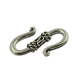 50Pcs Tibetan Silver S hook Clasp Necklace Clasp Jewelry Making 21 x 14mm