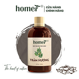 Tinh Dầu Hương Trầm Homer 100ml - Chính Hãng, Đạt Chuẩn Kiểm Định Cao Cấp - Tinh Dầu Xông Thơm Phòng, Thư Giãn, Khử Mùi hiệu quả