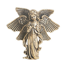 Wing Cherub Figurines Angel Figurine Mini  Statue Copper Sculpture for