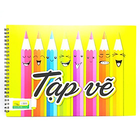 Tập Vẽ Lò Xo A4 - Giấy Vàng - Mẫu 2