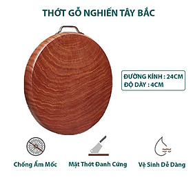 Thớt gỗ nghiến tây bắc, thớt gỗ không tâm nguyên khối độ bền cao, Sammi shop