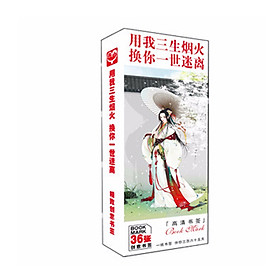 Bookmark Nguyện dùng tam kiếp của ta chỉ đổi lấy một kiếp si mê nàng 36 tấm hộp ảnh tập ảnh đánh dấu sách kẹp sách tiện lợi 36 tấm dụng cụ học tập tặng ảnh thiết kế vcone