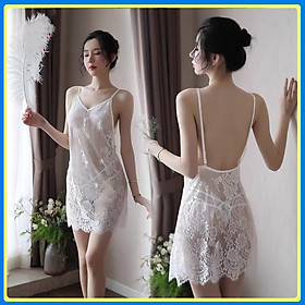 Váy ngủ ren hai dây sexy gợi cảm BT0157 - Đầm ngủ nữ xuyên thấu quyến rũ - Đồ ngủ nữ mạc nhà - Váy ngủ nữ