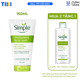 Sữa rửa mặt Simple giúp cấp ẩm, da…