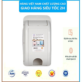 Hộp đựng túi nilong, túi đựng rác dán tường Việt Nhật - Hộp rút túi nilong gắn tường tiện dụng - Hàng Việt Nam