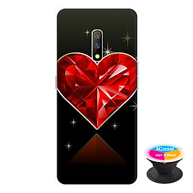 Ốp lưng dành cho điện thoại Realme X hình Trái Tin Đỏ - tặng kèm giá đỡ điện thoại iCase xinh xắn - Hàng chính hãng