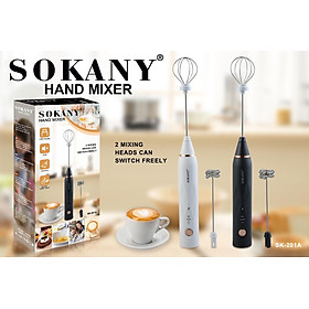 Mua Máy Đánh Trứng Sokany SK-201A Cầm Tay Không Dây Cao Cấp - Máy Tạo Bọt Cafe 3 Tốc Độ Thông Minh Tiện Lợi