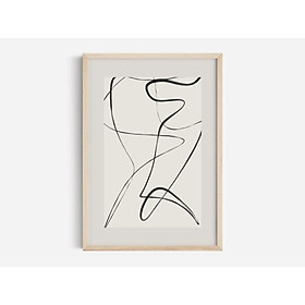 Tranh in cao cấp | Tranh nghệ thuật trừu tượng - Neutral Abstract Art Print, Shape Abstract Art 01